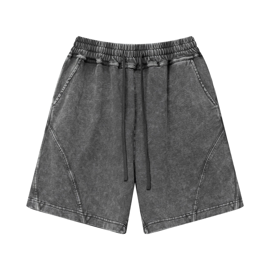 Dark Gray Performance Sports Shorts Front | Artisan Wash Technique | Gym & Street Transition | Bulk Custom Apparel