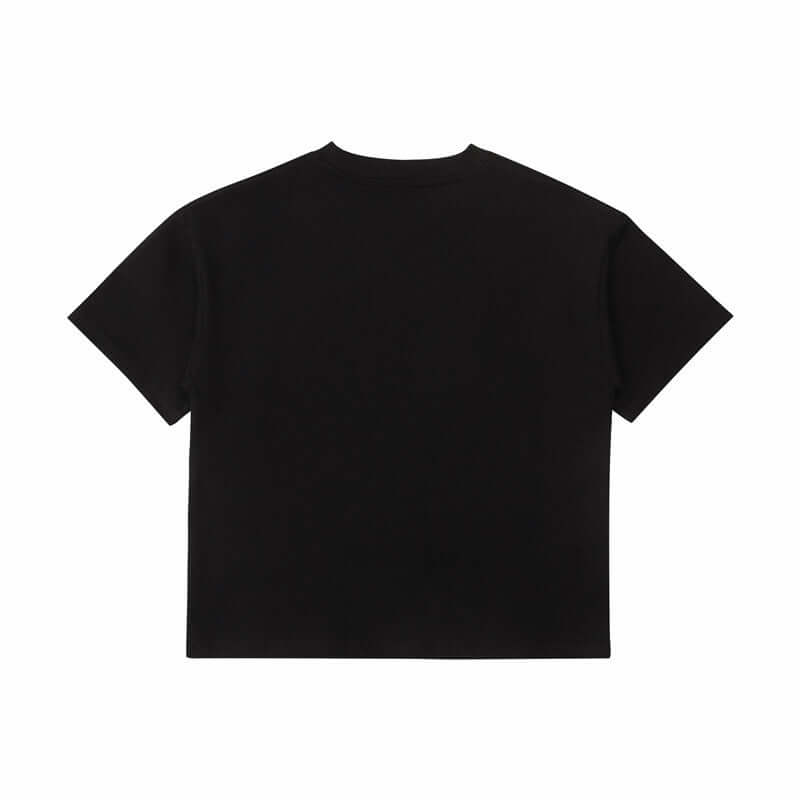 Black heavyweight tee back view