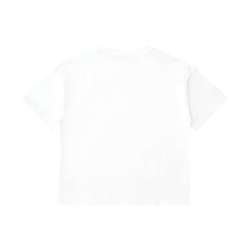 White 245g cotton tee back plain