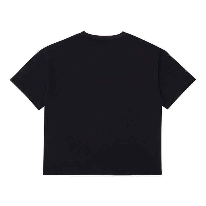 Black 100% cotton tee back wholesale