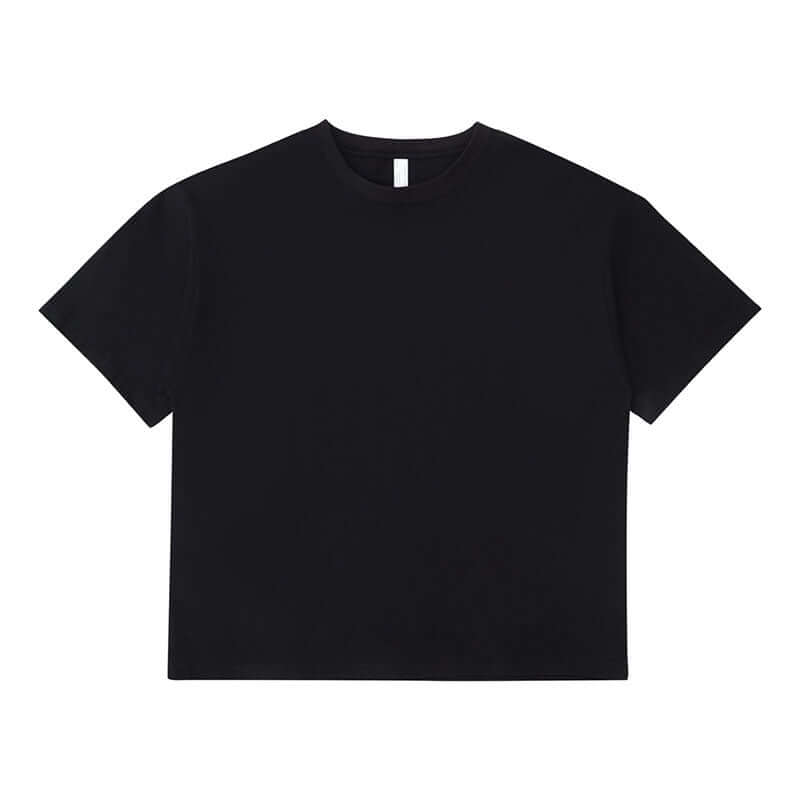 Black unisex heavyweight t-shirt front view