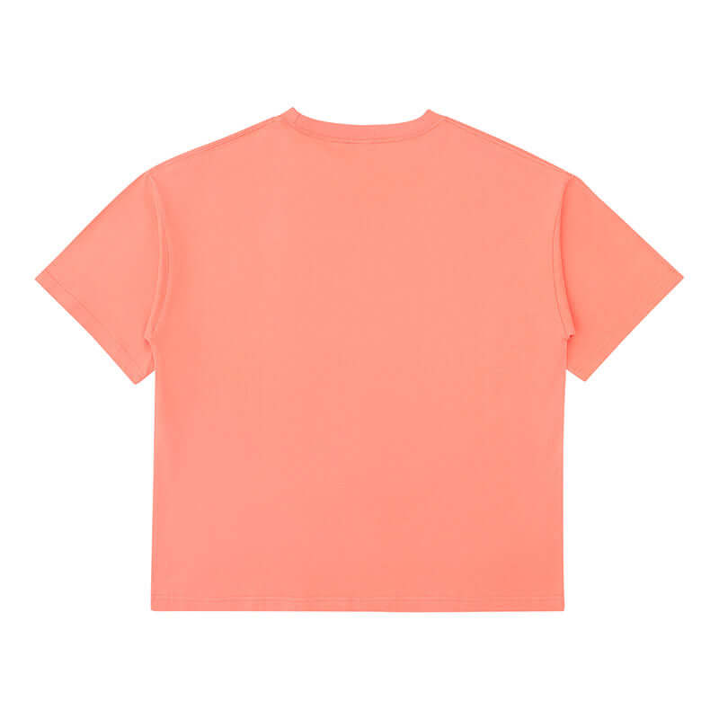 Coral red heavyweight cotton tee back