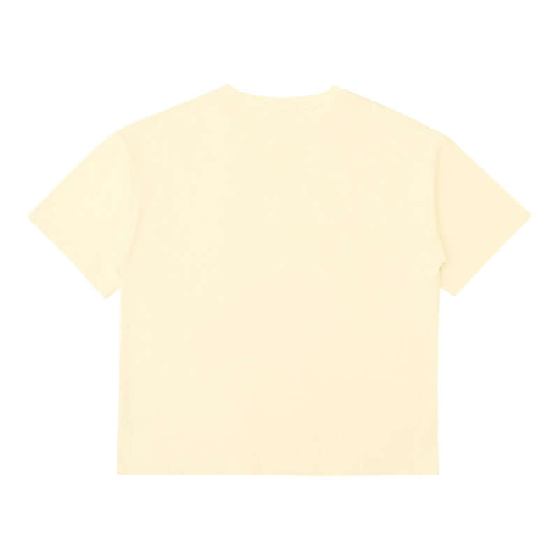 Cream heavyweight t-shirt back view