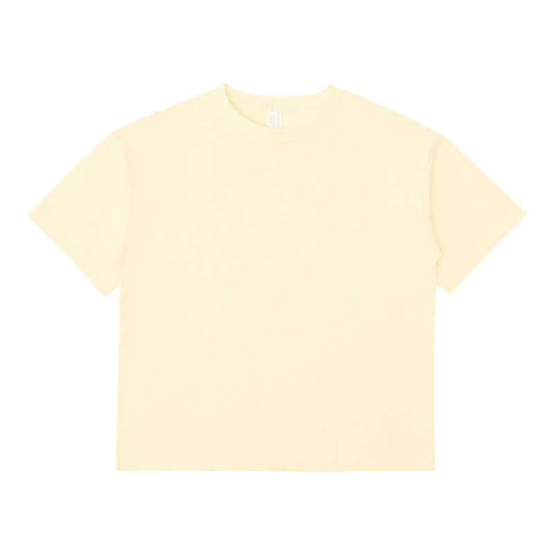 Cream color unisex oversized tee front