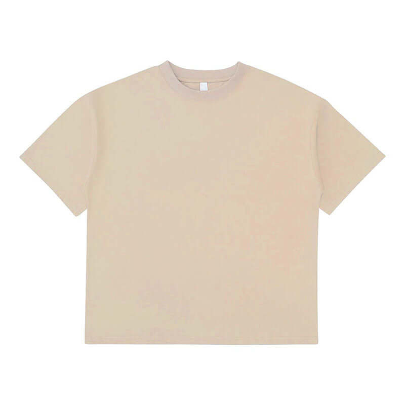 Khaki unisex t-shirt front 100% cotton