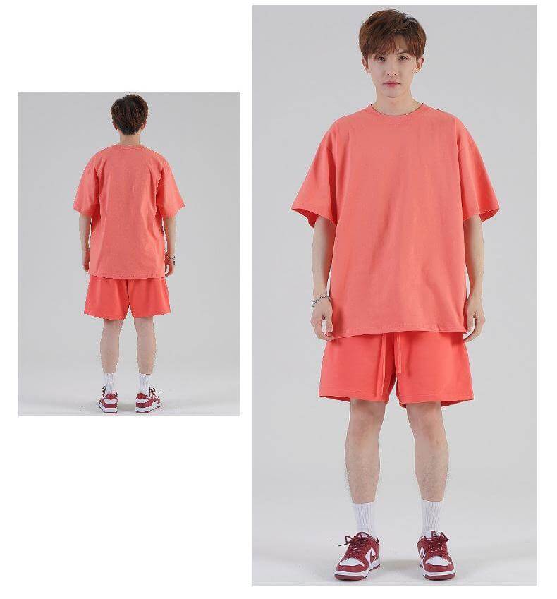 Adult modeling heavyweight oversized cotton t-shirt