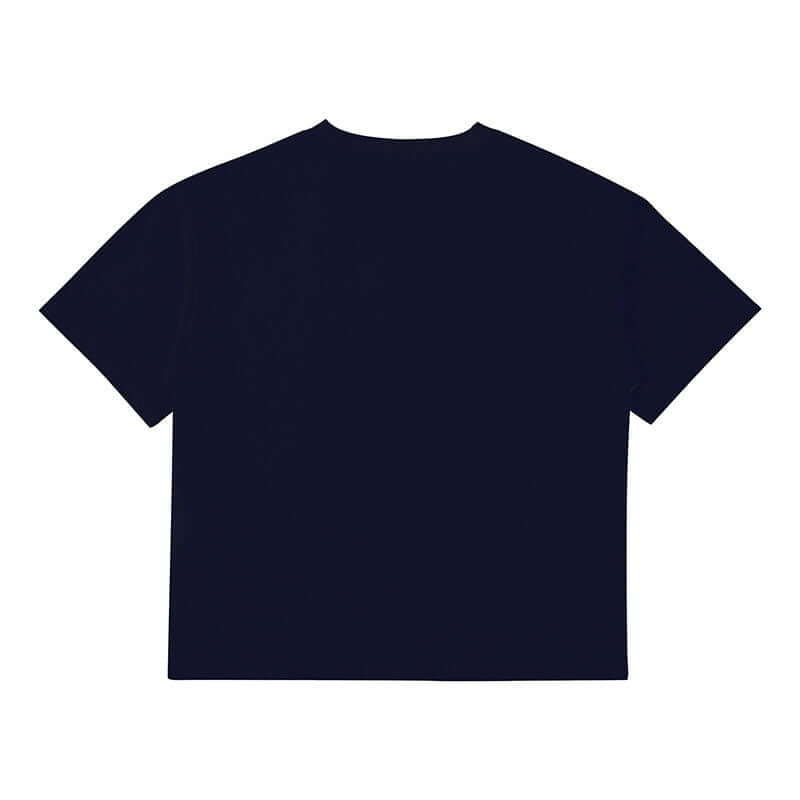 Navy blue unisex tee back view