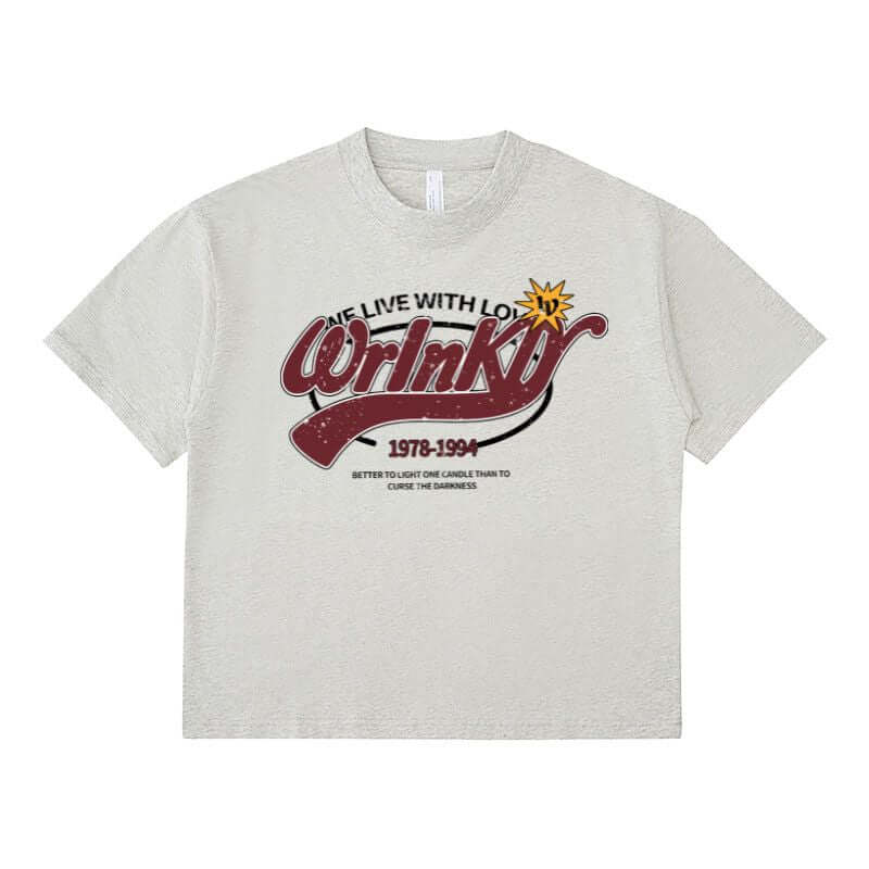 Sport grey heavyweight t-shirt with printed design