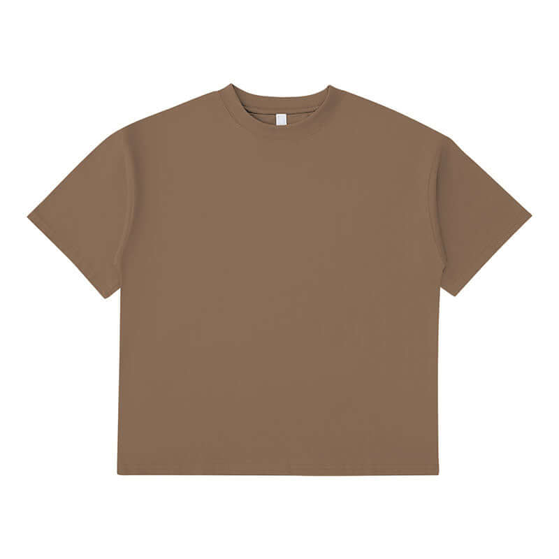 Taupe heavyweight t-shirt front unisex