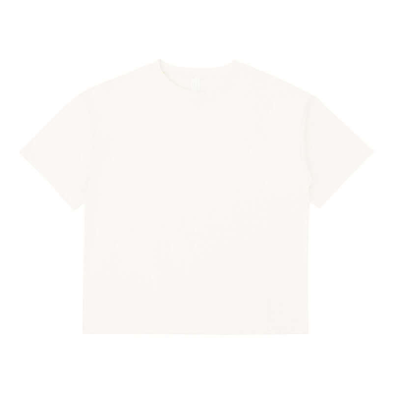 White heavyweight unisex t-shirt front oversized fit