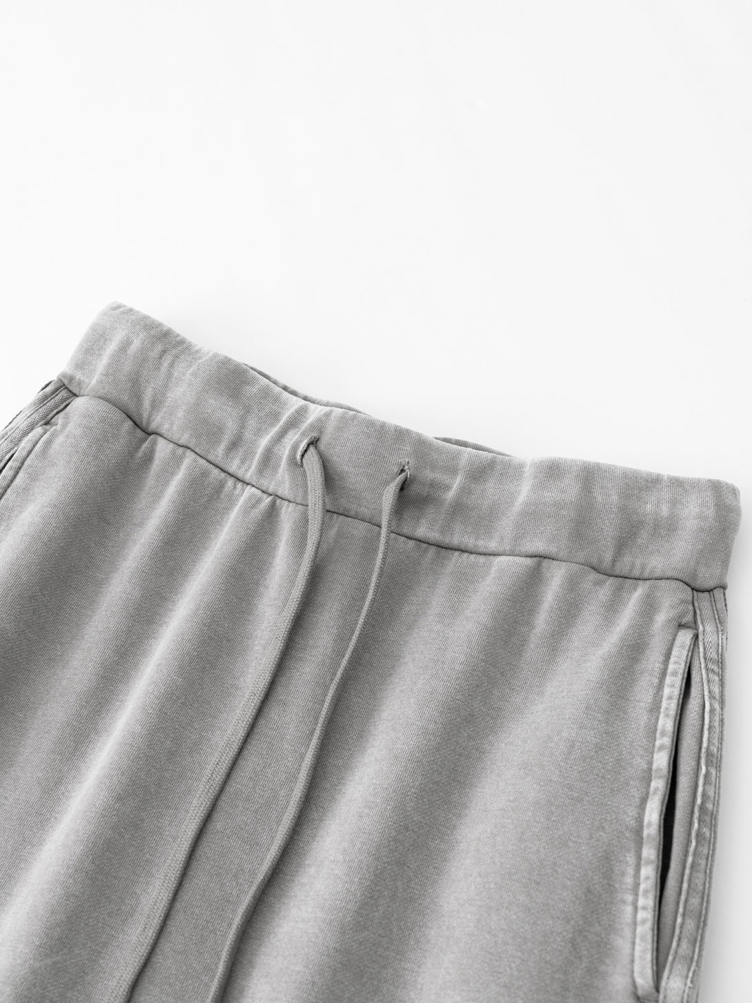 Close-up of reinforced waistband on heavy wash skirt