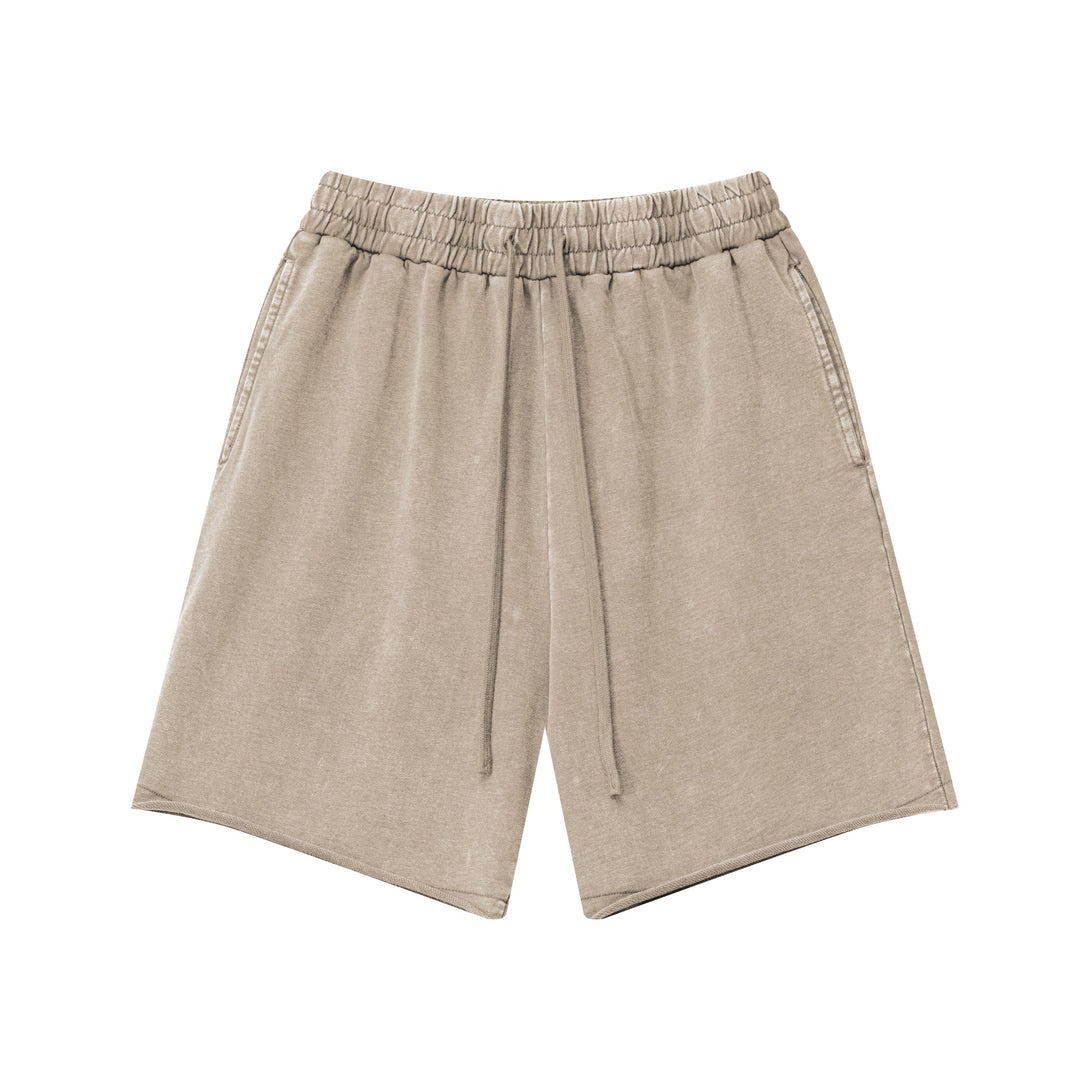 Retro khaki vintage shorts front angle