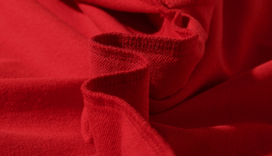 Interior seam stitching detail for durability in cotton sweatshirts