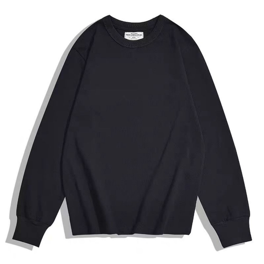 Plain Front: Eco-Friendly Hemp Blend Long Sleeve Work Shirt in Black - Bulk Wholesale Business Apparel