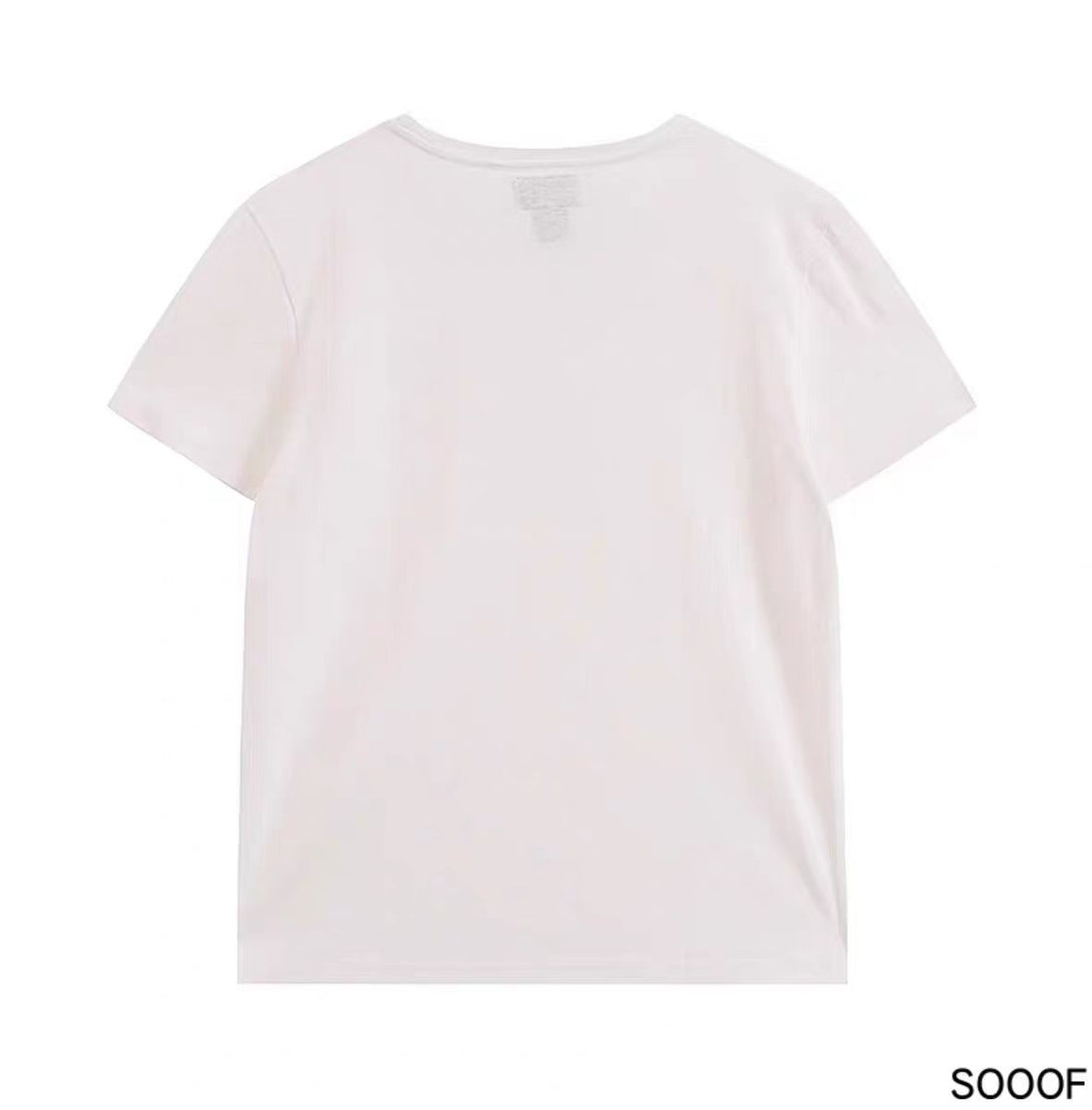 Back angle of White hemp-blend tee demonstrating garment drape and sustainable textile quality for wholesale buyers.