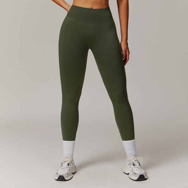 High Stretch Yoga Pants in Army Green - Women's Running & Yoga Leggings