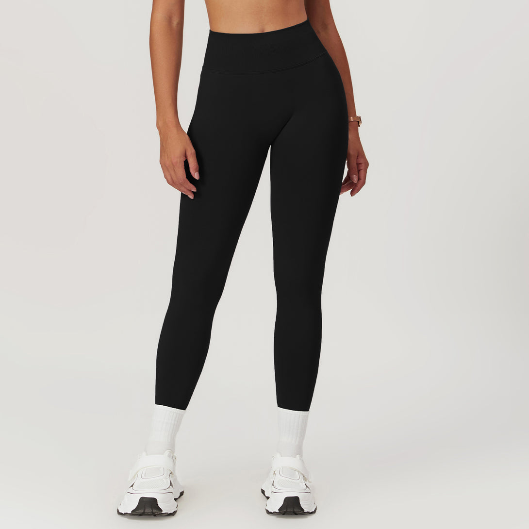 High Stretch Yoga Pants in Jet Black - Women's Running & Yoga Leggings