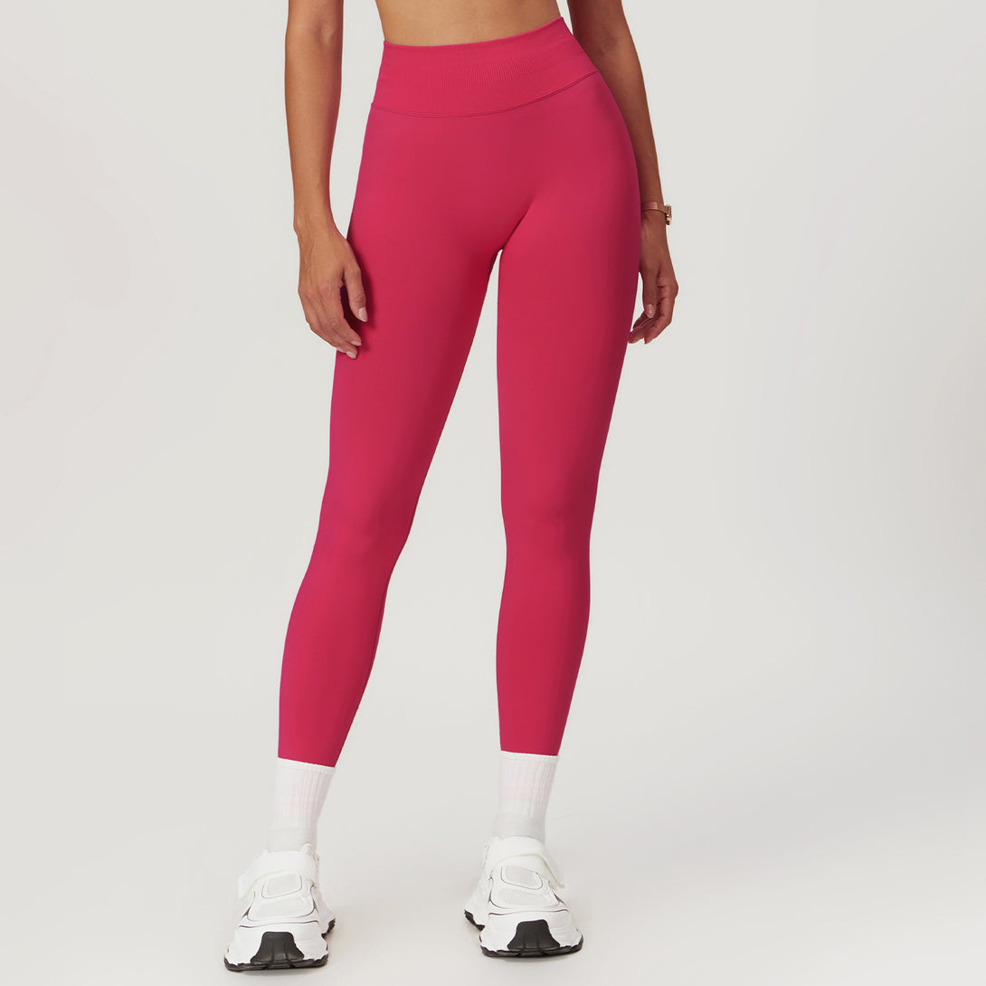 High Stretch Yoga Pants in Raspberry - Women's Running & Yoga Leggings