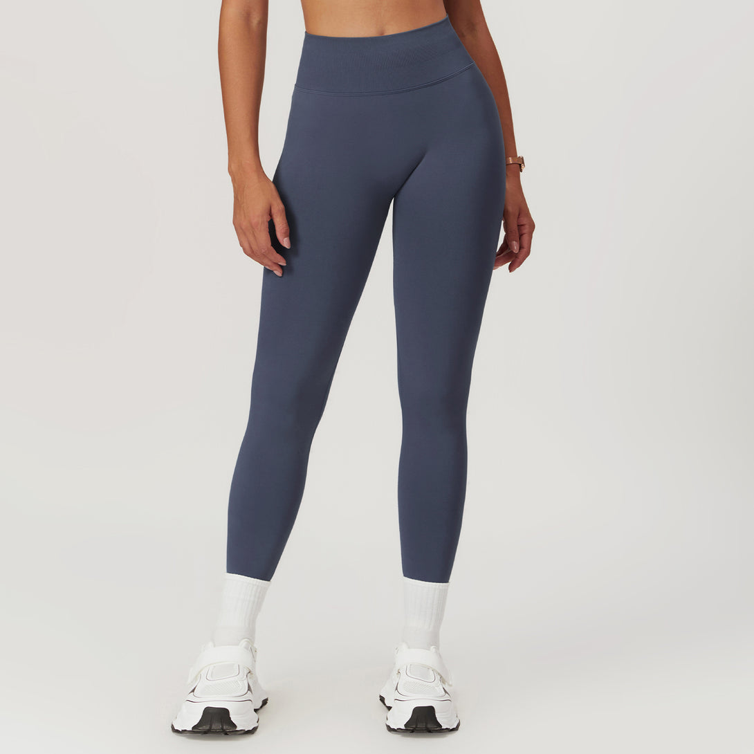 High Stretch Yoga Pants in Slate Blue - Women's Running & Yoga Leggings