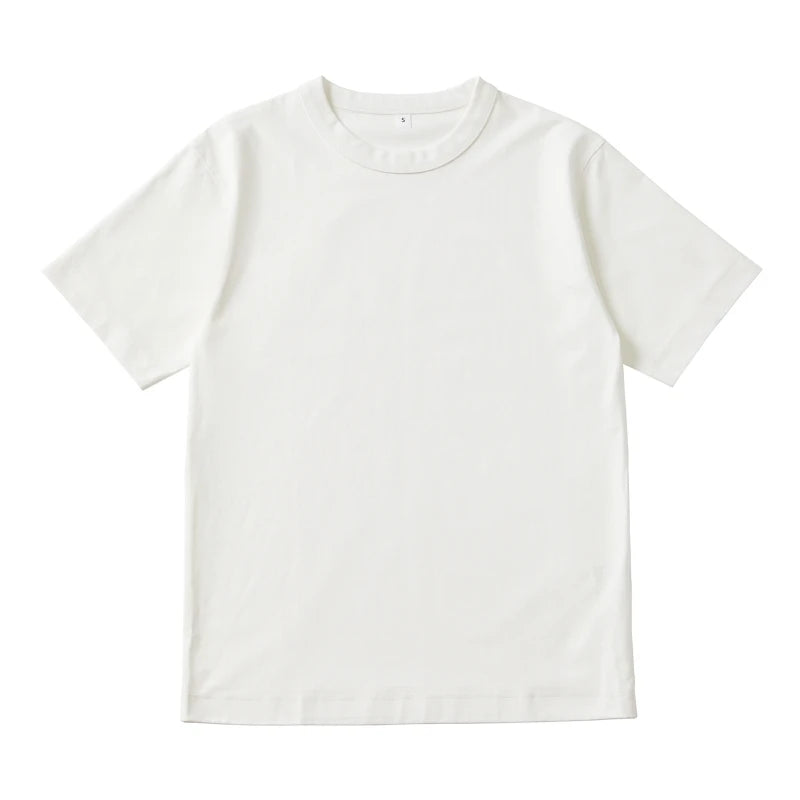 Ivory White sustainable loose fit t-shirt front - Sorona quick drying fabric