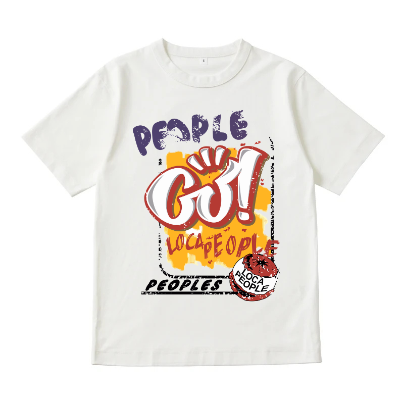 Custom printed sustainable t-shirt in Ivory White - bulk branding