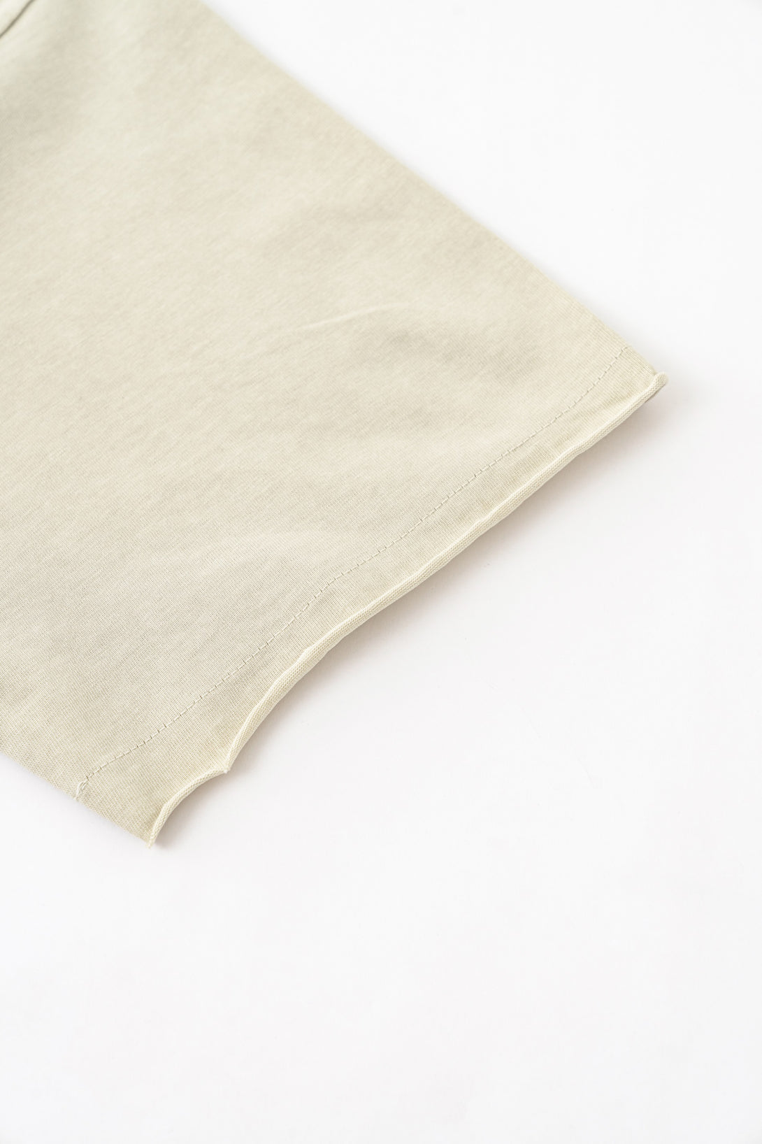 Khaki Distressed Cuff Construction | Artisan Tearing Technique | Sustainable Streetwear Detailing