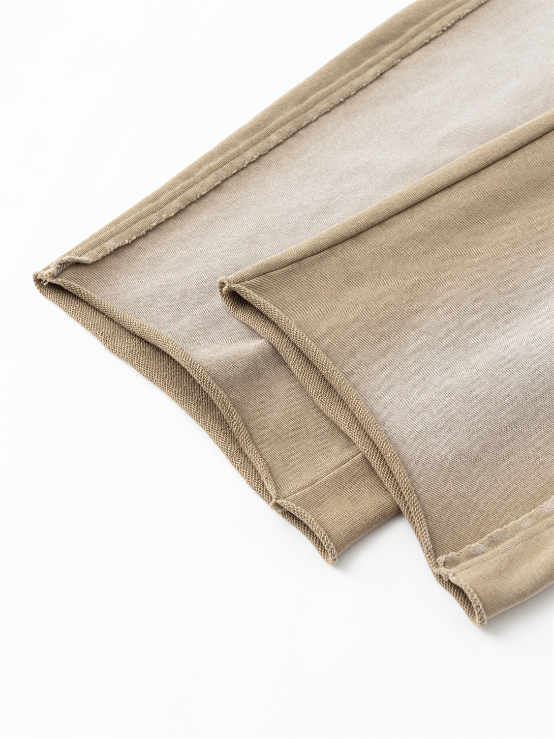 Khaki Performance Pants Laser-Cut Hem Finish | Professional Activewear Detailing | Bulk Apparel Supplier