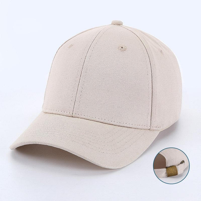 Beige kids sun hat front - 100% cotton baseball cap OEM ODM