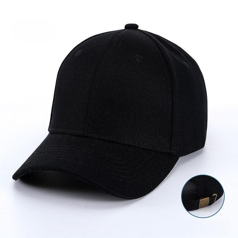 Black custom kids baseball cap - Cotton sun hat adjustable strap ODM