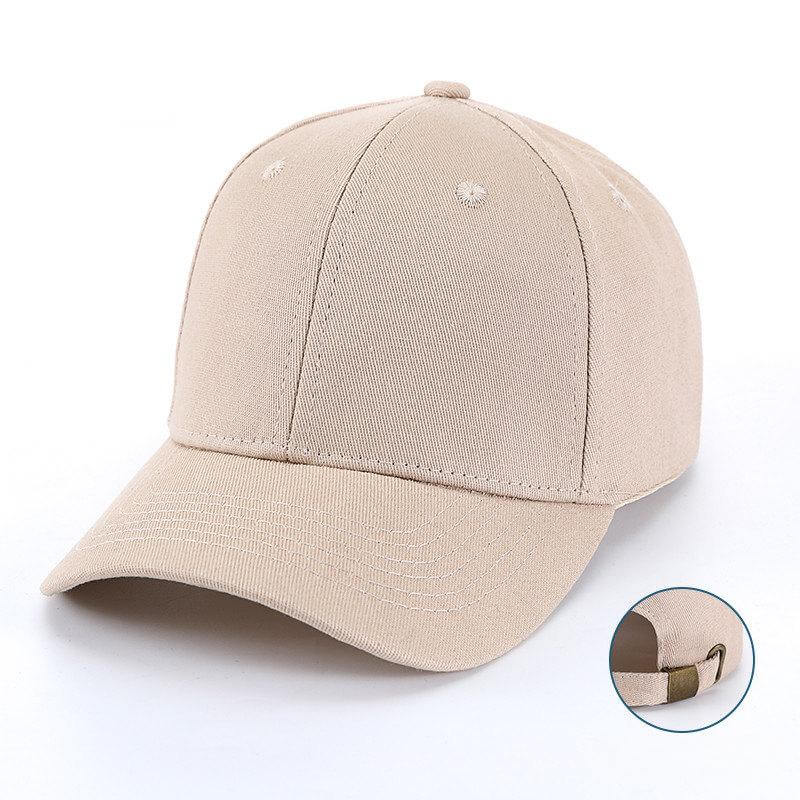 Khaki sun hat front - Kids baseball cap 100% cotton custom OEM