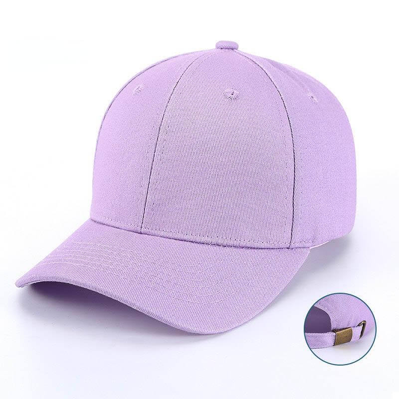 Lavender kids sun hat front - Cotton baseball cap custom OEM