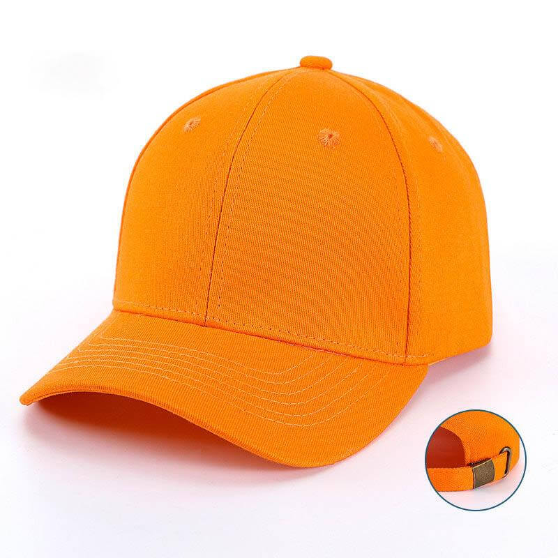 Orange adjustable baseball cap - Kids cotton sun hat ODM front