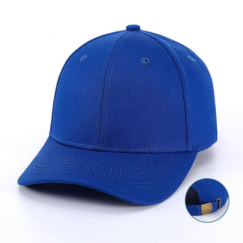 Royal blue kids baseball cap front - 100% cotton sun hat OEM custom