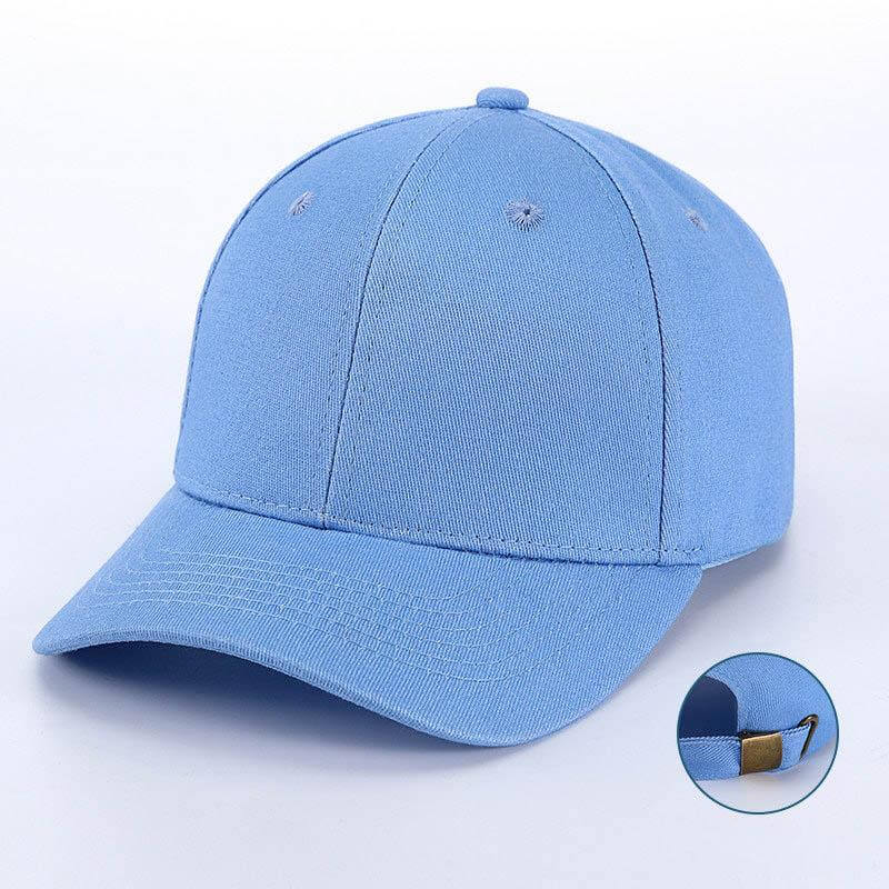 Sky blue kids baseball cap front - Sun hat 100% cotton OEM