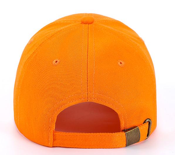 Orange adjustable baseball cap  - Kids cotton sun hat ODM back