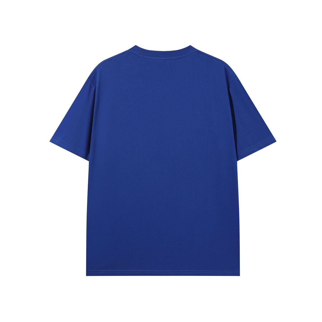 Klein Blue plain round neck t-shirt back