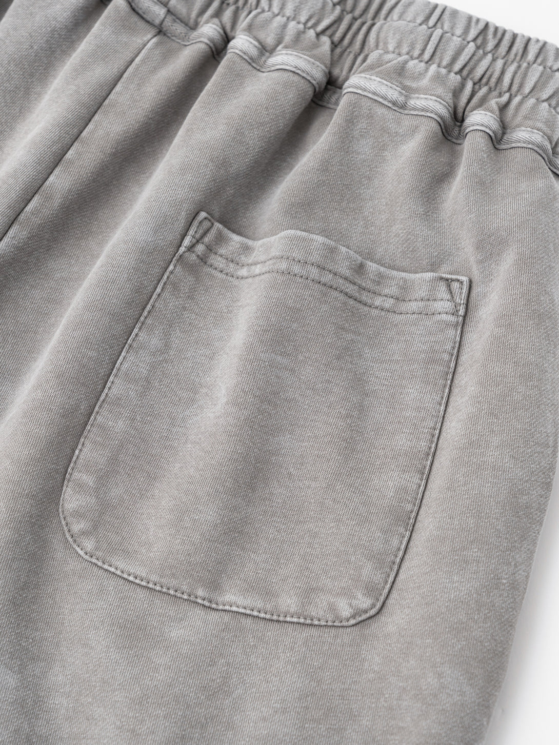 Light Gray Performance Shorts Back Pocket | Double-Stitched Durability | Industrial Strength Seams | Custom Manufacturing