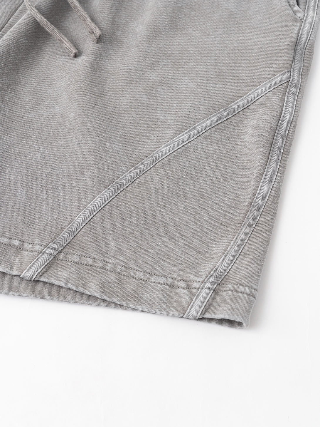 Light Gray Sports Shorts Hem Finish | Laser-Cut Professional Edge | Gym-to-Street Essential | Bulk Order Apparel