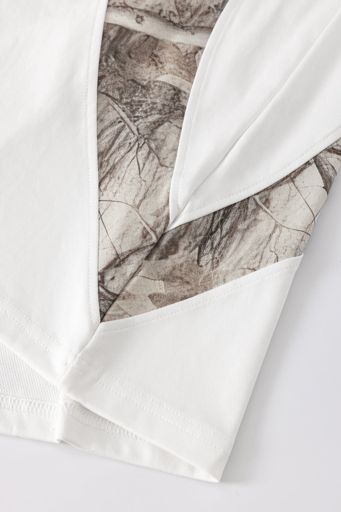 Side panel seaming and camo transition on Sublimation Printing sport tee