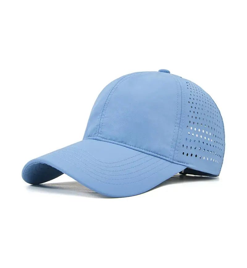 Haze blue performance cap - moisture-wicking mesh fabric team supplies