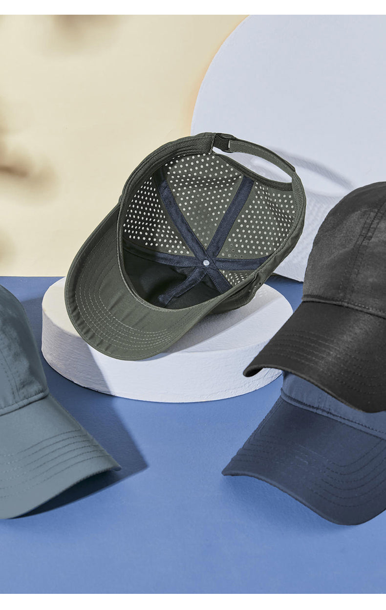 Inner lining detail of mesh baseball cap - breathable construction quality