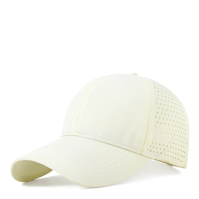 Milk tea color baseball cap - breathable mesh with buckle bulk orders