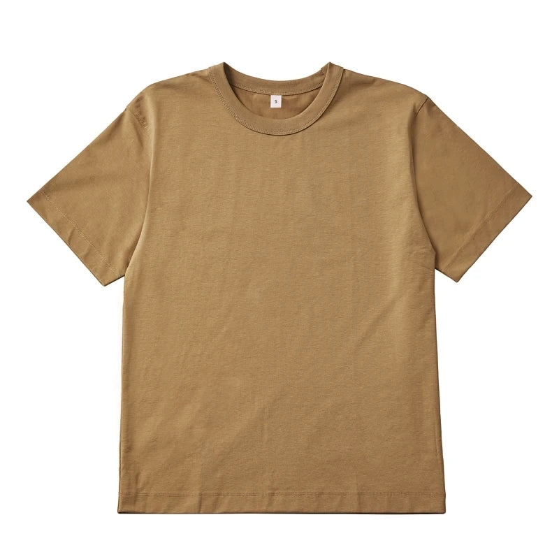 Milk Tea color sustainable t-shirt - Sorona fabric front