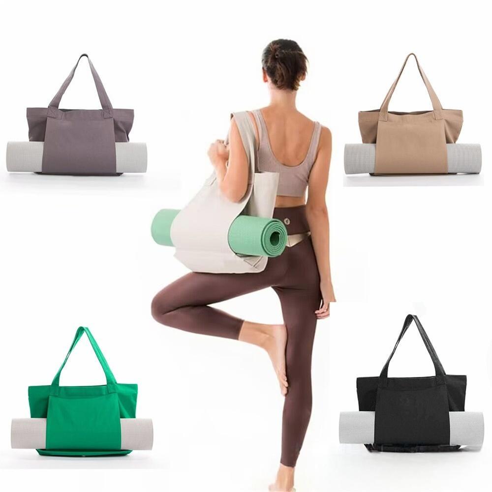 Eco-Friendly Yoga Mat Canvas Tote Bag | 100% Recycled Cotton | Heavy-Duty 450g/m² - April Su