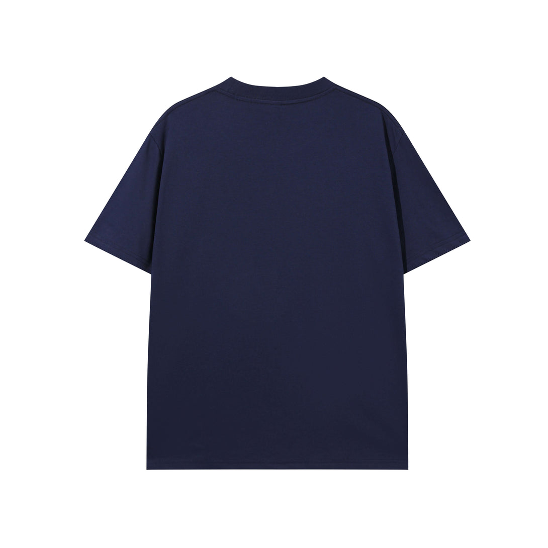Navy blue plain tee back bulk order