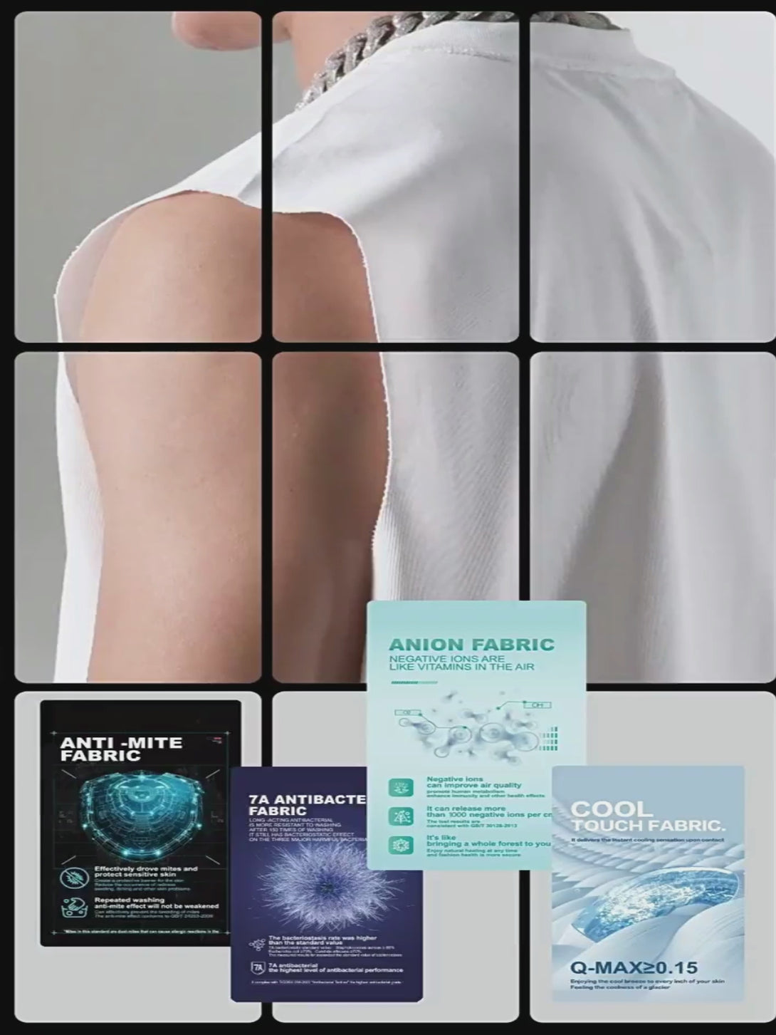 Model showcasing oversized Sorona-cotton blend tank top with quick-dry technology in motion - sustainable streetwear essential for wholesale bulk suppliers demonstrating fit, drape and performance