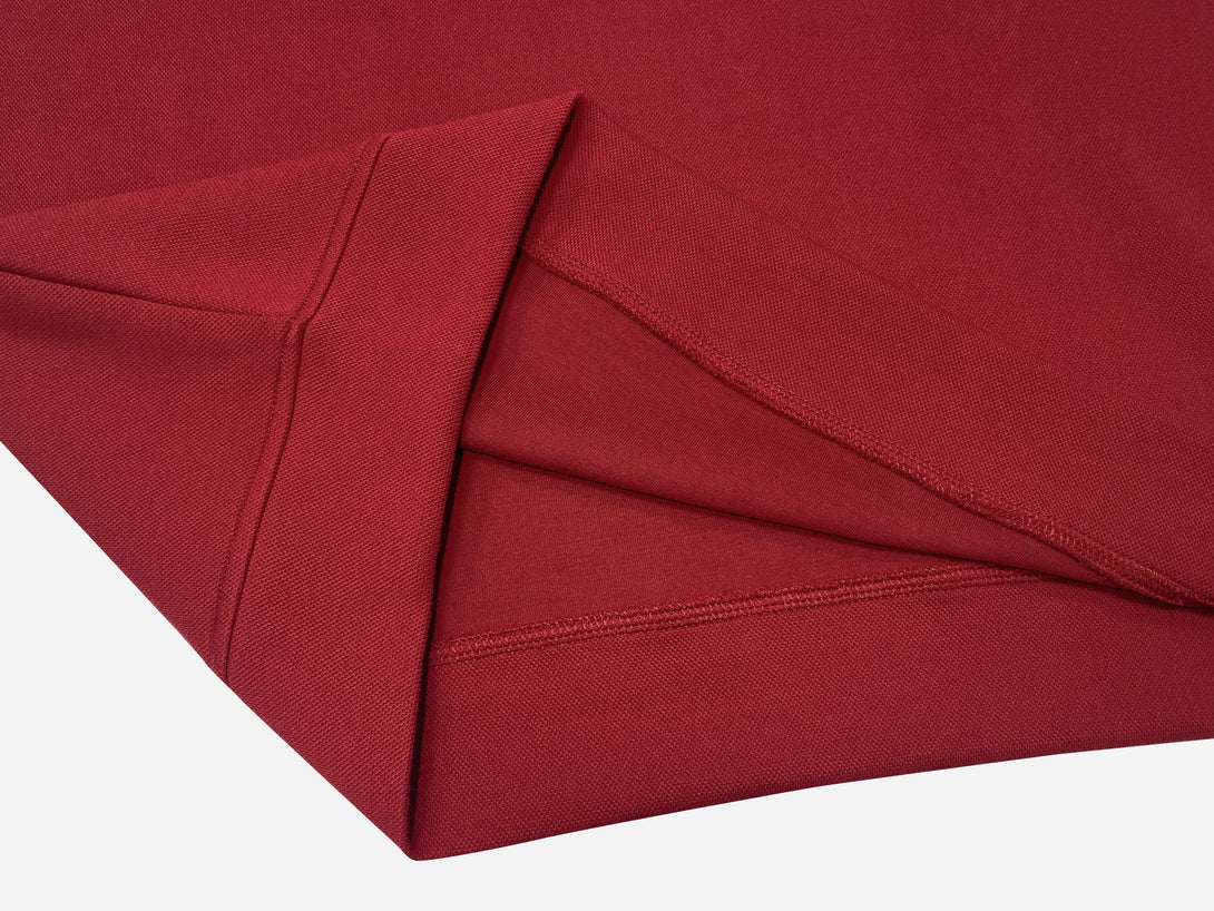 Close-up view of the fabric details of the Semi Zip Sweatshirt, showcasing its richness and texture.
