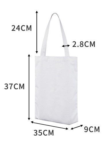 Size comparison chart for magnetic closure tote bags - bulk dimensions for corporate gifting