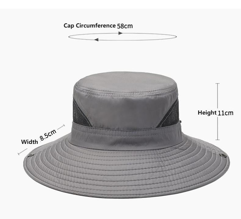Size label inside fishing hat