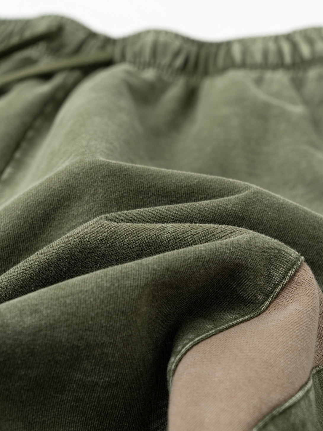 Texture close-up of 330g snow wash cotton fabric